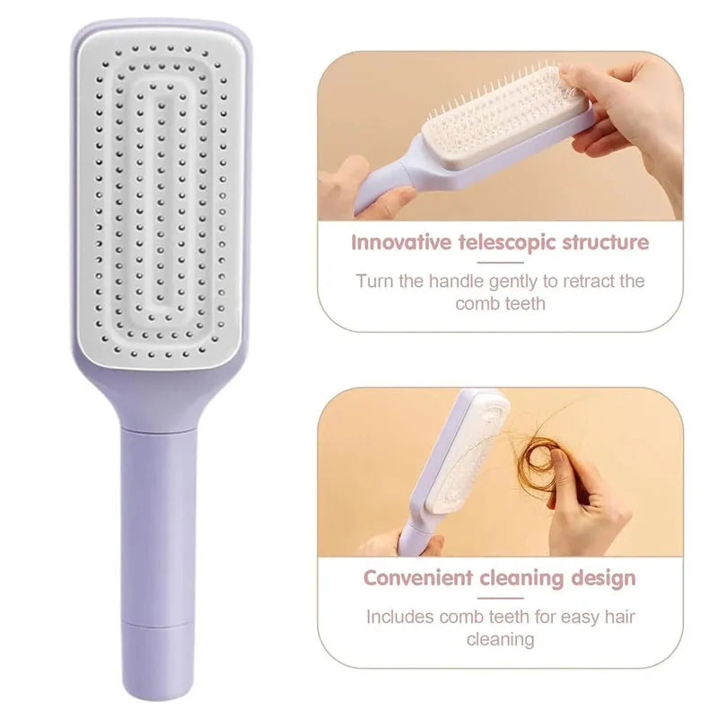 Brosse à Cheveux Autonettoyante "Sérénité"