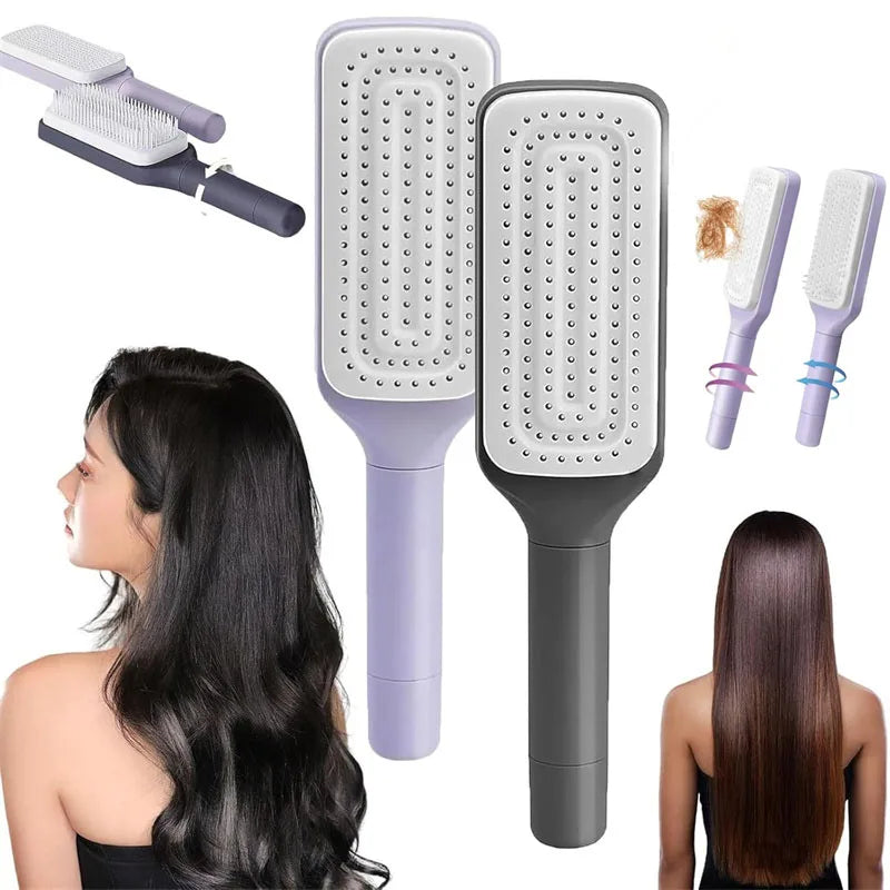 Brosse à Cheveux Autonettoyante "Sérénité"